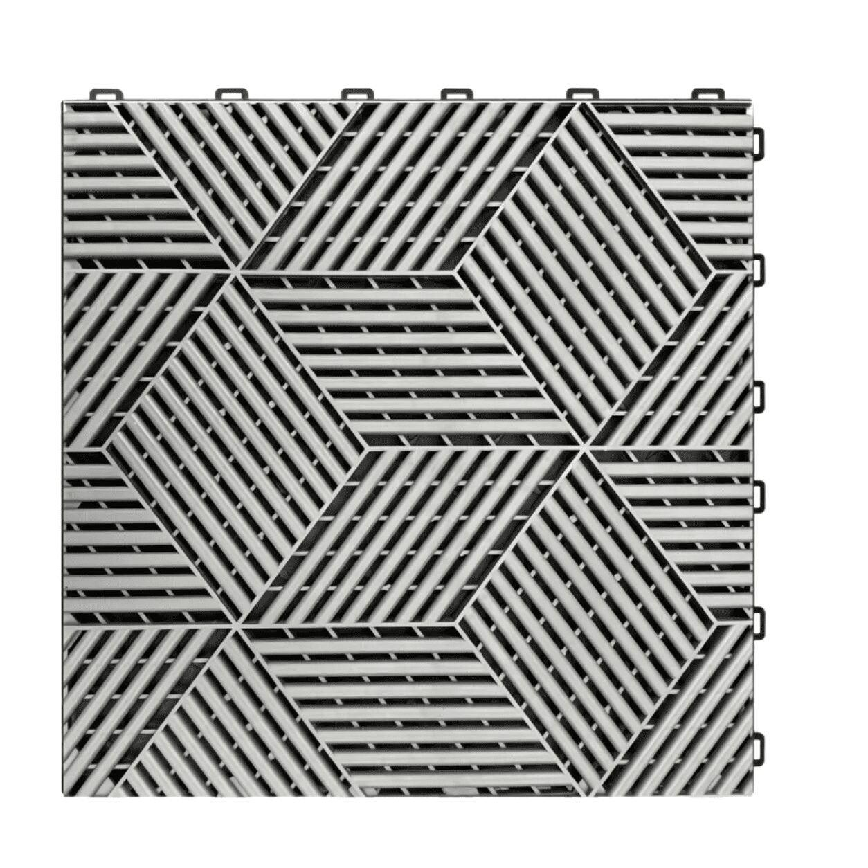 Piso Modular Perforado Premium Color gris Medida 40*40