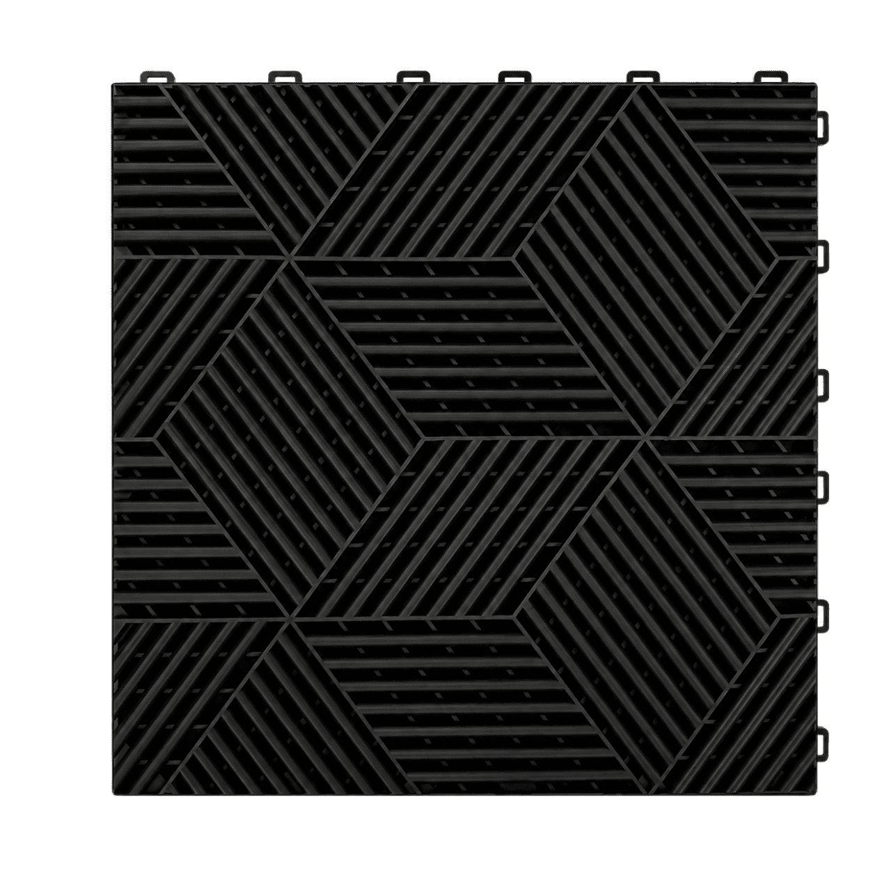 Piso Modular Perforado Premium Color Negro Medida 40*40