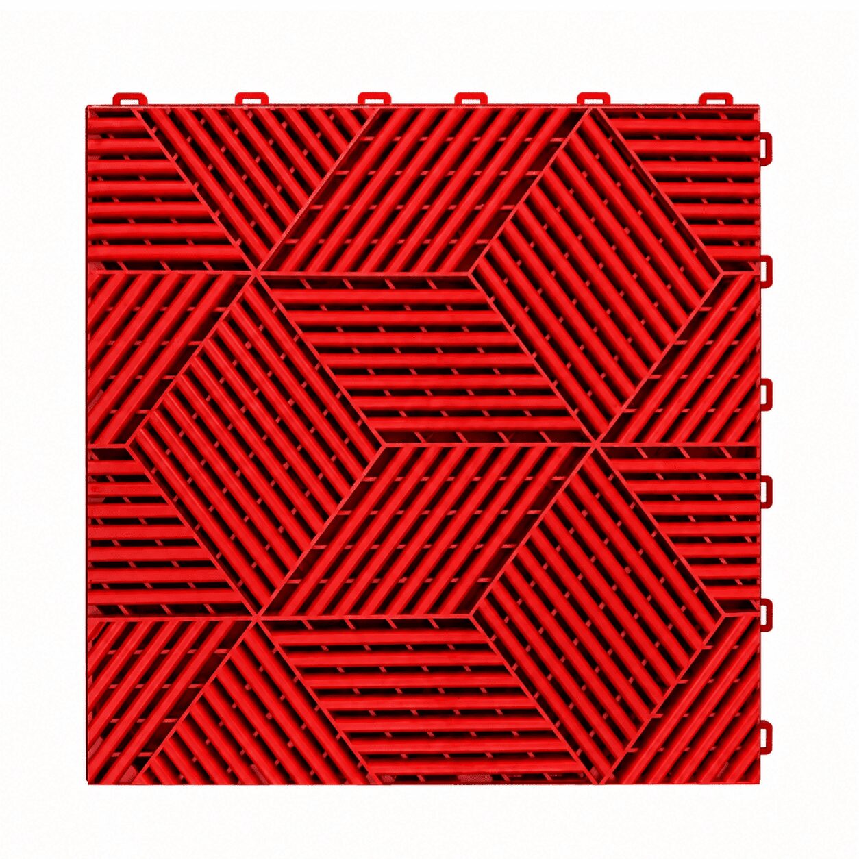 Piso Modular Perforado Premium Color Rojo Medida 40*40