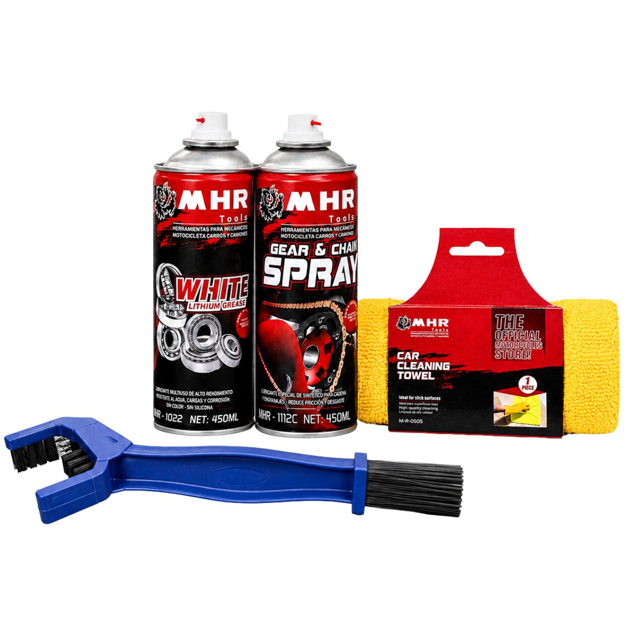 Kit para Limpiar y Lubricar Cadenas de Motocicleta